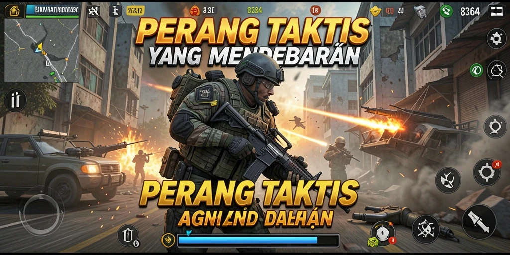 Tampilan gameplay TPS yang seru dan menegangkan dalam 8364.