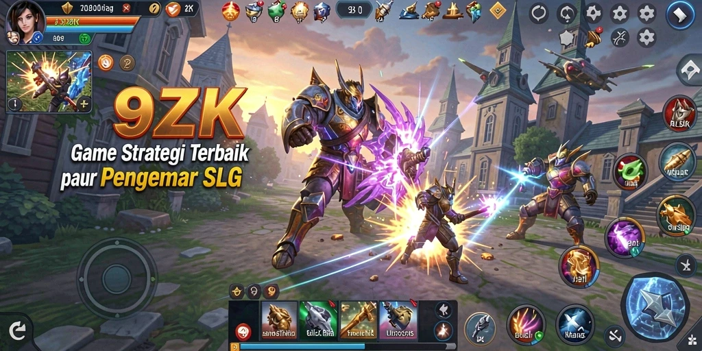Tampilan gameplay menarik dari 9ZK yang menunjukkan strategi perang.