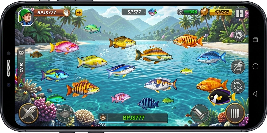 Tangkapan layar gameplay seru dari BPJS777 Tembak Ikan.