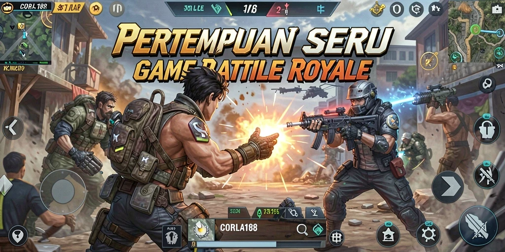 Gameplay seru CORLA188 dalam pertempuran Battle Royale.