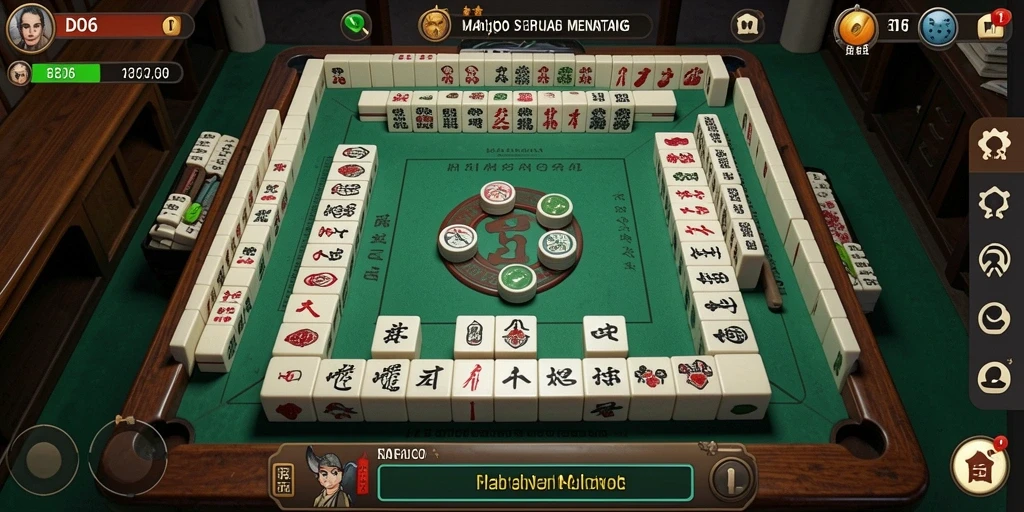 Tampilan gameplay D06 yang menarik dan seru dalam permainan Mahjong.
