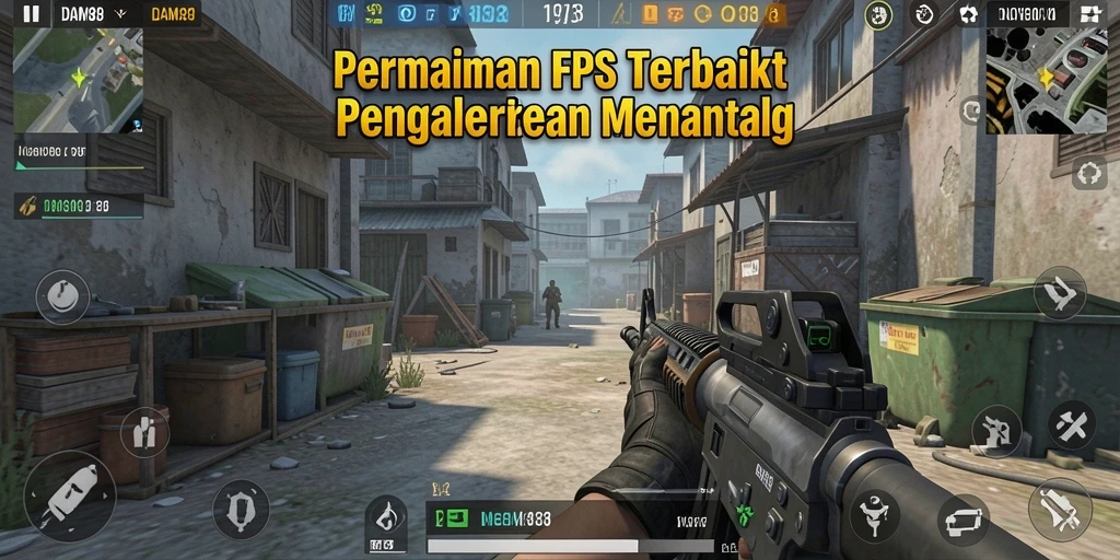 Screenshot utama DAM88 menampilkan aksi tembak-menembak yang seru dan intens.