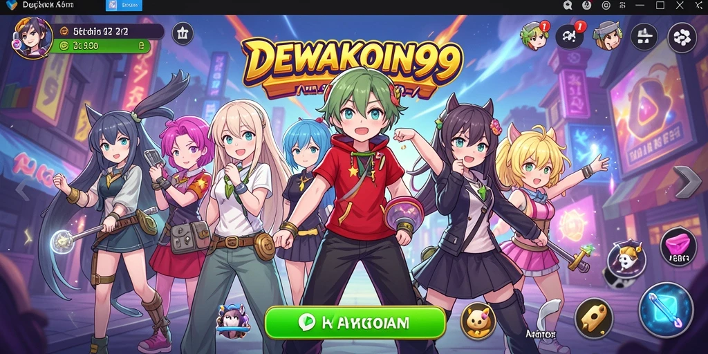 Tampilan gameplay seru dari DEWAKOIN99 menghadirkan aksi Anime yang mendebarkan.