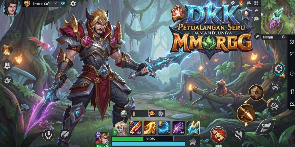 Tampilan gameplay DKK yang menampilkan pertarungan epik di dunia MMORPG.