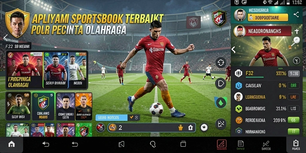 Screenshot gameplay menunjukkan pengalaman taruhan olahraga yang mendebarkan.