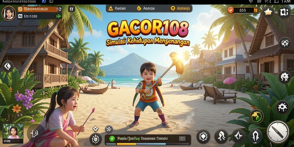 Tampilan gameplay GACOR108 yang menarik dengan interaksi karakter.