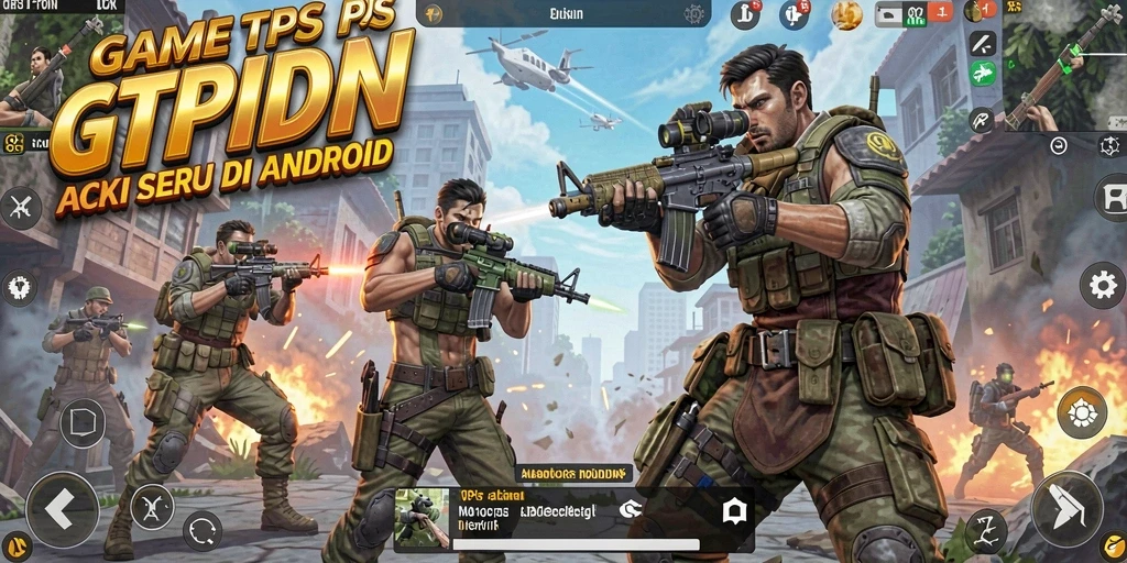 Screenshot GTPIDN menampilkan aksi menegangkan dalam pertempuran TPS.