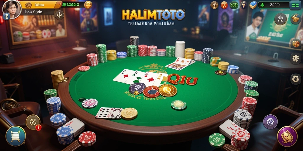 Tampilan gameplay QiuQiu yang seru dan menarik di HALIMTOTO.