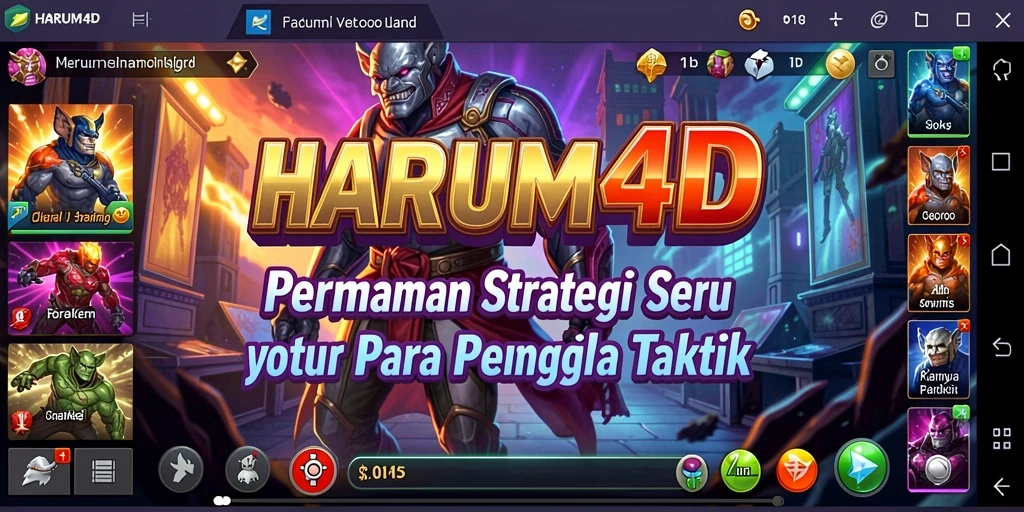 Tampilan menarik dari gameplay HARUM4D yang strategis dan mendebarkan.