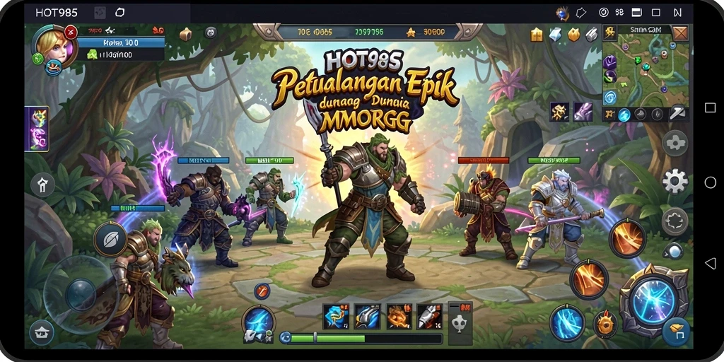 Tampilan menonjol dari gameplay MMORPG yang mengesankan.