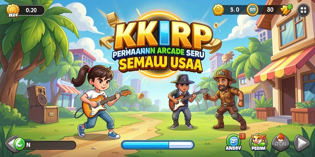 Tampilan gameplay seru dari KKRP dengan aksi cepat dan rintangan menantang.