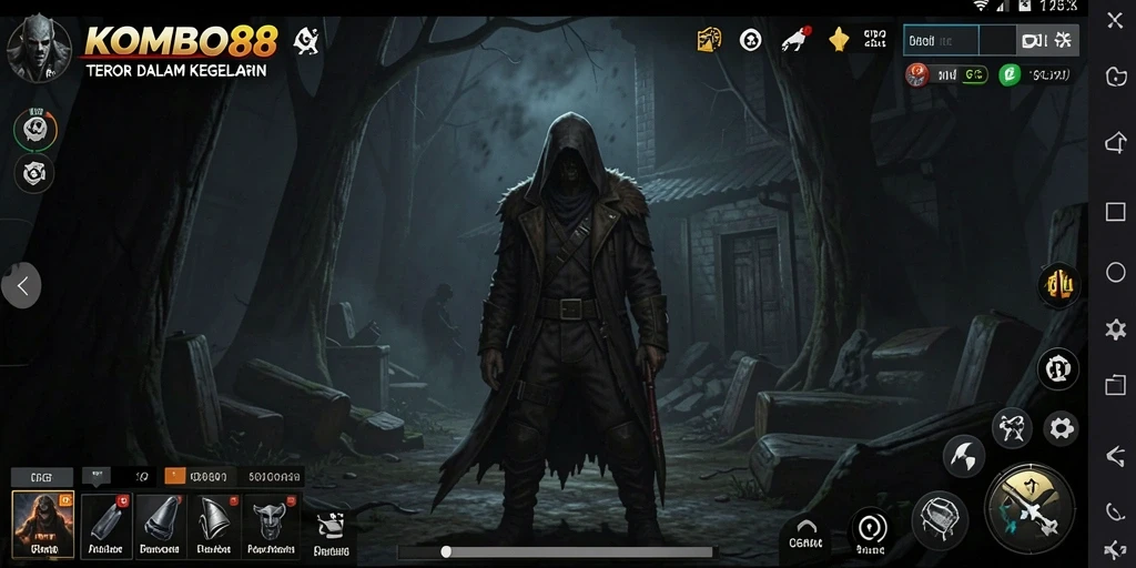 Tampak mencekam dalam gameplay horor KOMBO88.