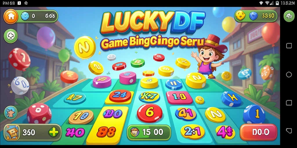 Tampilan gameplay LUCKYDF menampilkan keseruan permainan Bingo.