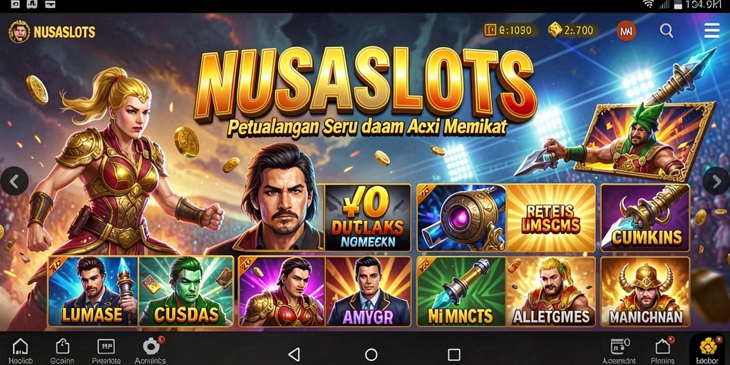 Tampilan gameplay seru NUSASLOTS yang menguji keterampilan dan strategi pemain.