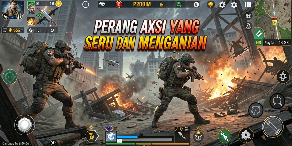 Tampilan aksi mendebarkan dari gameplay P200M.