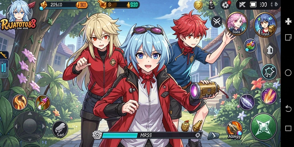 Tampilan gameplay seru dalam game Anime RAJATOTO88.