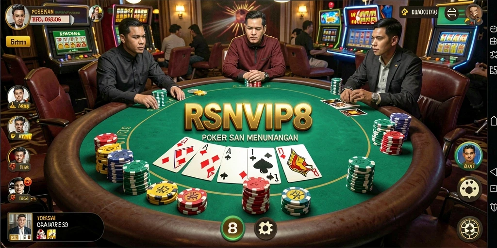 Tangkapan layar gameplay seru RSNVIP8 saat bermain Poker.