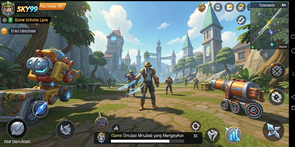 Tampilan gameplay yang menarik dari SKY99 saat menjalankan simulasi.