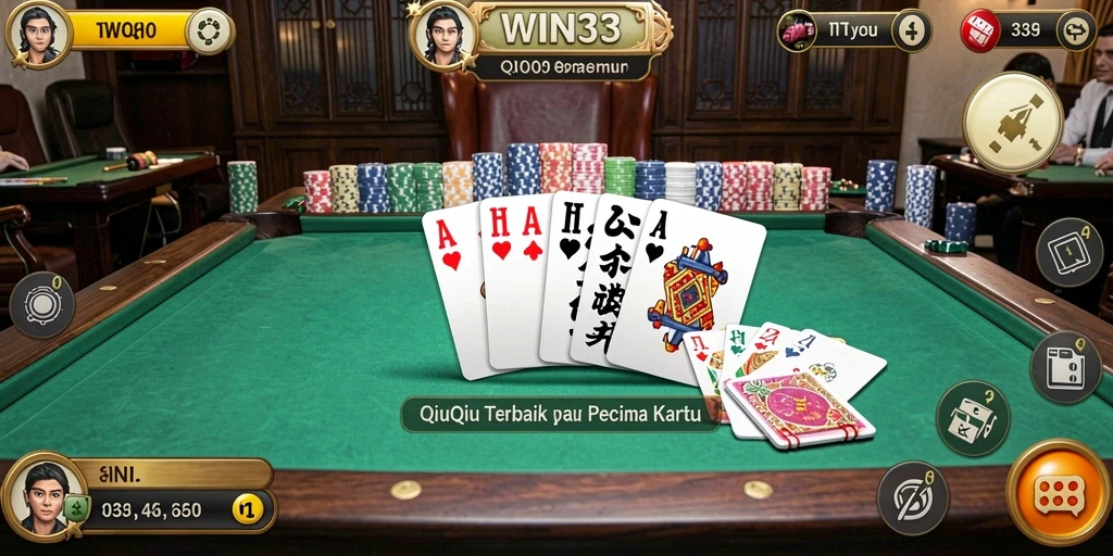 Tampilan gameplay menarik dari permainan QiuQiu WIN33.