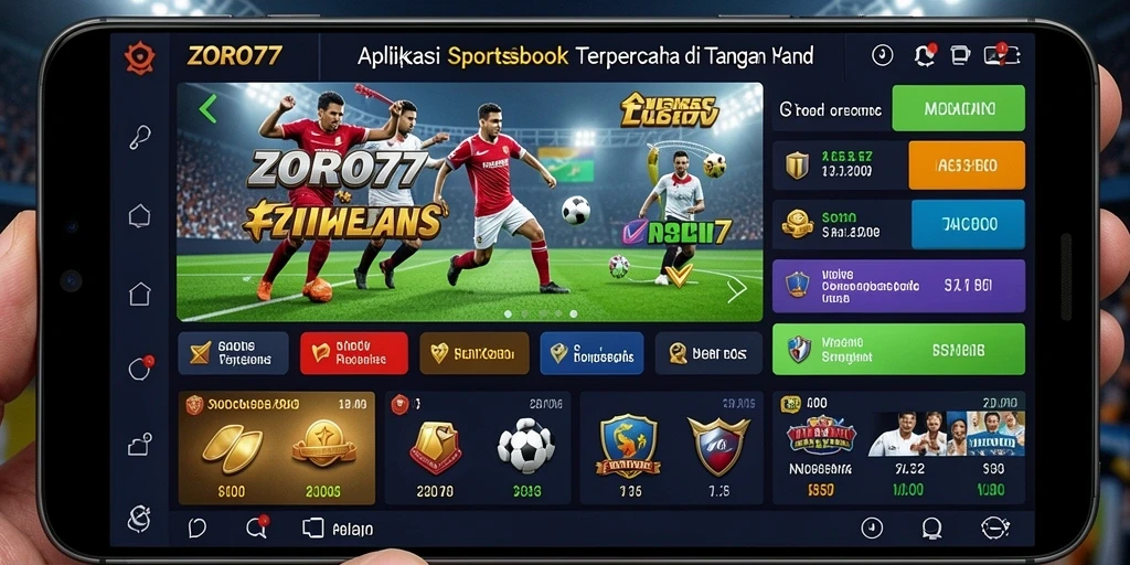 Screenshot ZORO77 menampilkan antarmuka taruhan olahraga yang menarik.